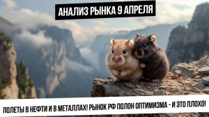 Анализ рынка 9 апреля. Оптимизм в рынке РФ! Рубль! Нефть и металлы лихорадит перед переговорами!