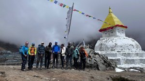 Группа Клуба 7 Вершин «ЕтиТим» в зимних условиях поднялась в селение Дингбоче, на высоту 4410 метров