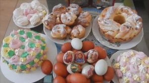 НЕСКОЛЬКО РЕЦЕПТОВ. ПОЗДРАВЛЕНИЯ С ПАСХОЙ. КУЛИЧИ. ЗЕФИР,БИСКВИТ .,ДВА ТОРТИКА..