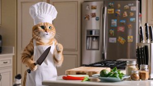 Кот готовит шакшуку за 2 минуты 🔥 Вкусно с Рыжим