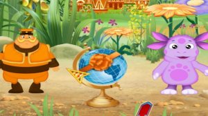 Лунтик.  Лунтик помогает дедушке Шмелю чинить  старые карты. Для детей . ч  29