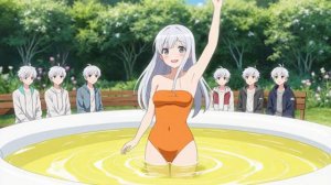 Купание девчонки перед успешными геймерами