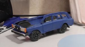 ваз 2104 из пластилина ездит
