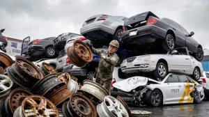 Невероятная утилизация автомобилей в Корее.