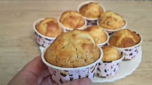 Кексы на молоке с яблоками 5 минут!