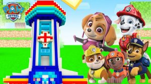 ВСТРЕТИЛ ЩЕНЯЧИЙ ПАТРУЛЬ И ПОСТРОИЛ ИМ ДОМ В ДЕРЕВНЕ ЖИТЕЛЕЙ В МАЙНКРАФТ