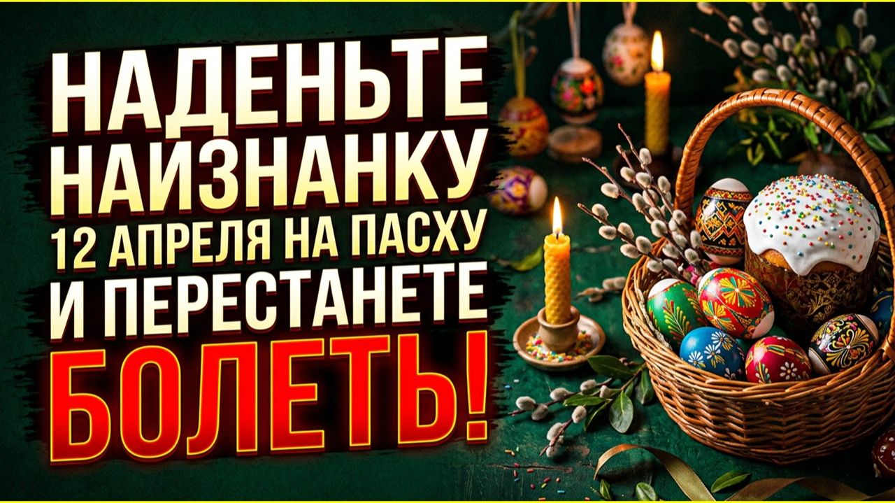 Наденьте наизнанку эту вещь 12 апреля на Пасху и перестанете болеть - древний обряд