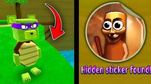 Наклейка Тун-Тун Сахур в Черепашьем городке в Super Bear Adventure