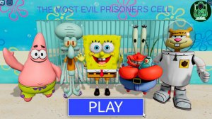 ГУБКА БОБ С ДРУЗЬЯМИ в ПОБЕГЕ из ТЮРЬМЫ БАРРИ! Новый страшный #Обби #Roblox