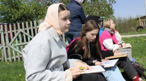 Пленэр проекта "Храм на кончике кисти" в селе Порой. Церковь Архангела Михаила