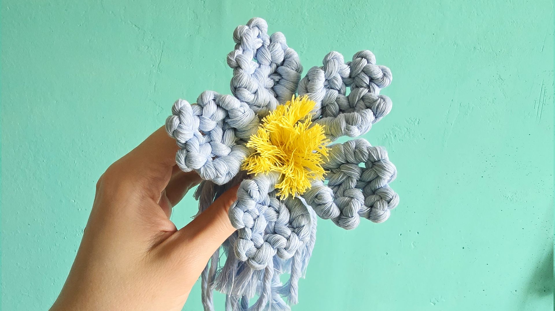 ЦВЕТОК из КВАДРАТНЫХ УЗЛОВ🌼| Макраме мастер-класс