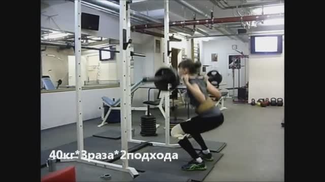 Силовая тренировка для девушек - приседания. Спортстудия Георгия Зобача