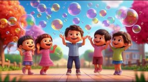 🧸Пузырьки БУЛЬ-БУЛЬ ⚪ . Весёлая песенка для малышей. Учим считать 1-2-3