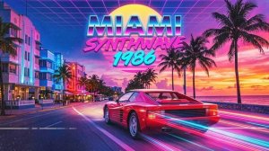 Miami Synthwave 1986 – Neon Coastline Night Drive