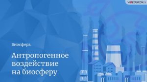 Антропогенное воздействие на биосферу