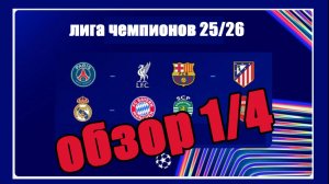 Лиги Чемпионов. 1/4 финала. Результаты и расписание.
