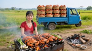 Ловлю 100 кг огромных крабов и готовим вкуснейший деревенский пир из морепродуктов | Нхат.