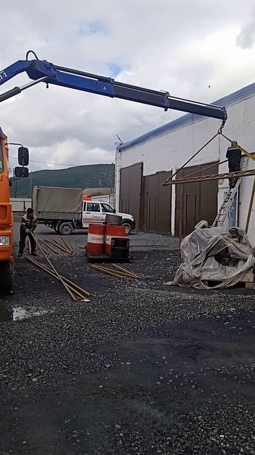 Монтаж навеса