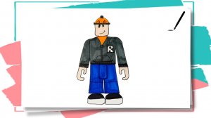 Как нарисовать Builderman Роблокс_Рисуем строителя