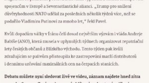 🇨🇿🇺🇸🇷🇺 Президент Чехии: Трамп подрывает НАТО сильнее, чем Путин

▪️Слова Петра Павла приводит