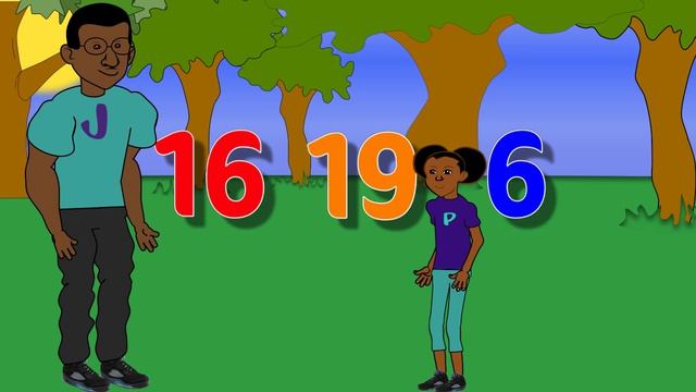 Recognizing Numbers Cartoon (11 - 20)