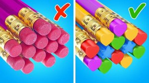 КРУТЫЕ ЛАЙФХАКИ ДЛЯ ШКОЛЫ Простые школьные принадлежности своими руками