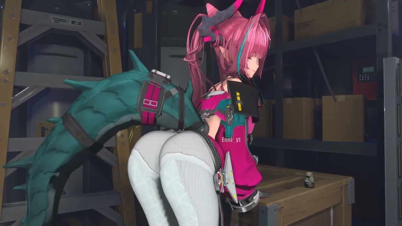 Yvonne shaking booty  Arknights Endfield animation