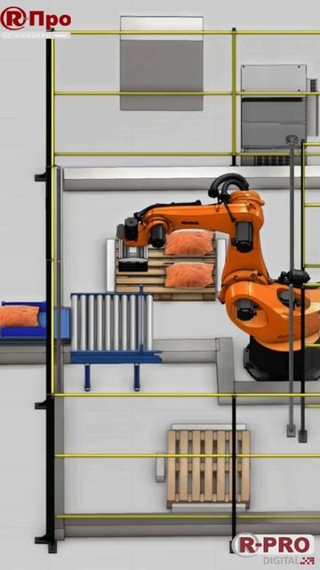 РТК паллетирование с роботом KUKA смотреть онлайн