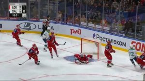 КХЛ. Локо_Салават матч 1 08042026. Евгений Кузнецов провоцирует вратаря Локо Исаева