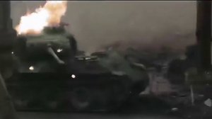 Танковая дуэль «Першинг» против «Пантеры» в Кёльне, 1945 год.