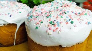 Кулич на Пасху пористый, сладкий, ароматный🧁
