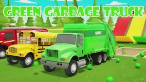 Колеса на автобусе, цветные яйца, цветные машинки и футбольные мячи. Детские стишки и песенки.