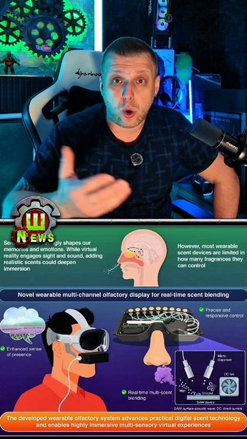 VR теперь можно и понюхать 😁
#vr #шлем #игры #шестерёнка