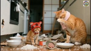 Котёнок изобрёл новый вид спорта: коньки-крышки и самоедский драйв ⛸️🤣