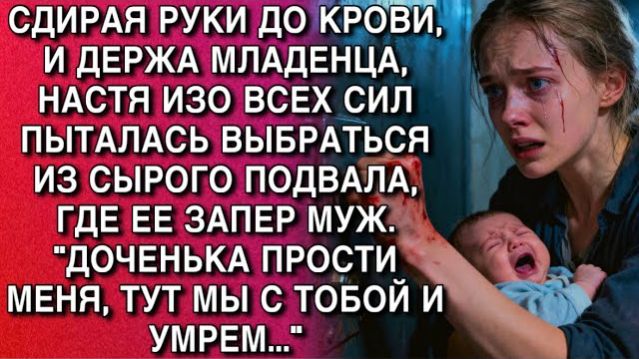 МУЖ ЗАПЕР НАСТЮ С МЛАДЕНЦЕМ В ПОДВАЛЕ ОНА ПРОШЕПТАЛА: ПРОСТИ