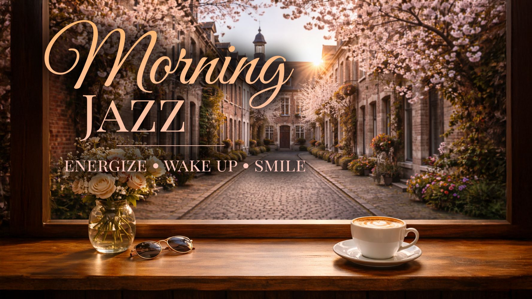 Весеннее кафе • Весёлый джаз 2 часа • Бодрая музыка • Музыка для настроения • Фоновое видео