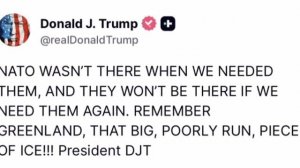 🇺🇸 Трамп снова вспомнил про Гренландию

«НАТО не было рядом, когда они были нам нужны, и их не буд