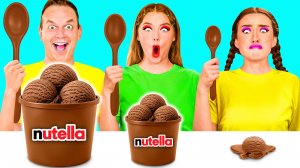 Большая, Средняя или Маленькая Тарелка Челлендж | Креативные Лайфхаки с Едой от BaRaDa Challenge