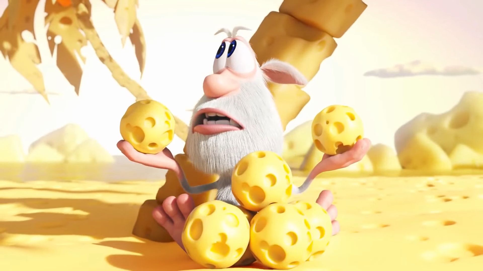 Буба.  Играем с Бубой .  Вредный червяк против Бубы. Для детей. ч 8