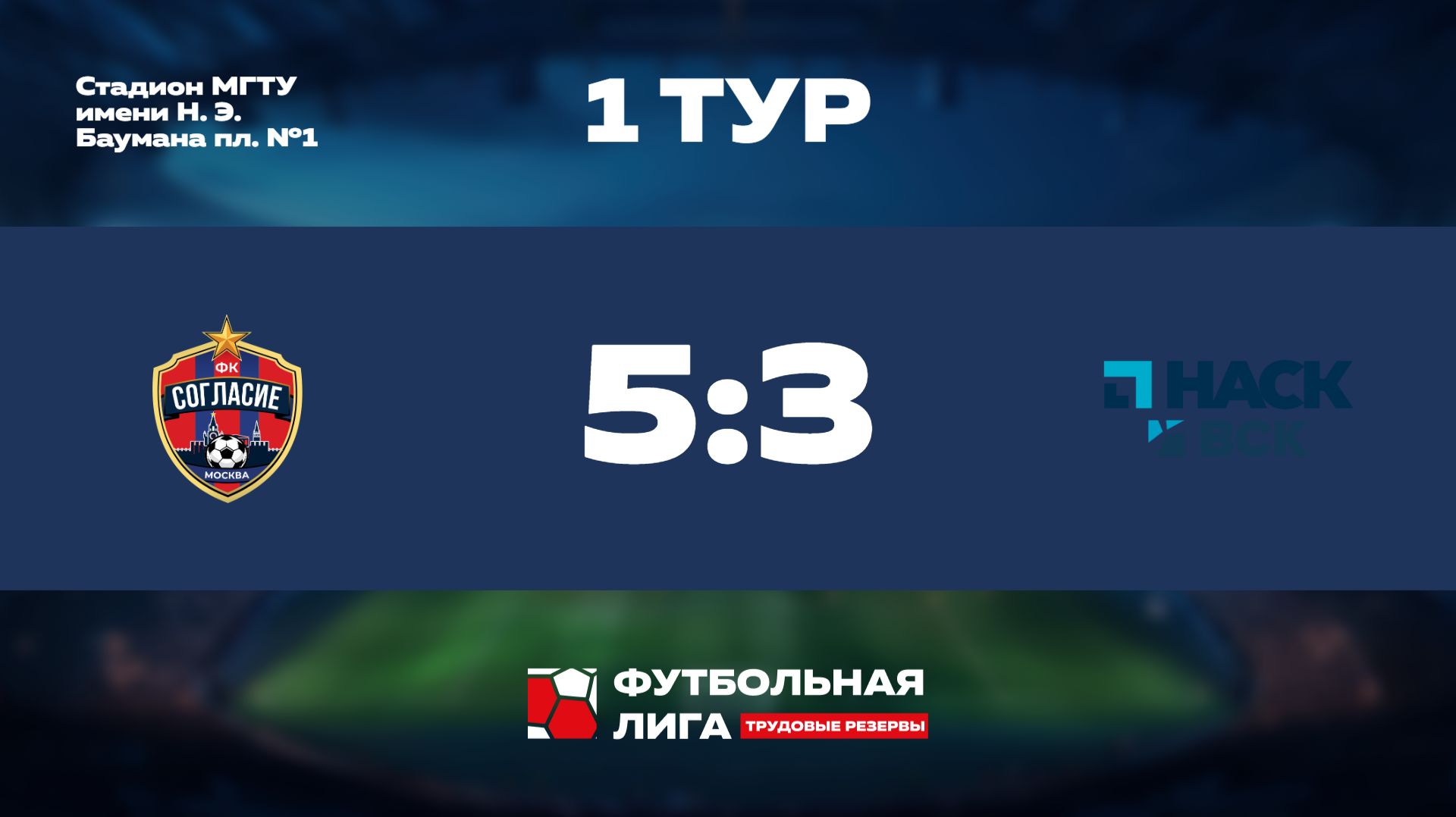 Обзор | 1 тур | ФК Согласие - ВСК | Омега