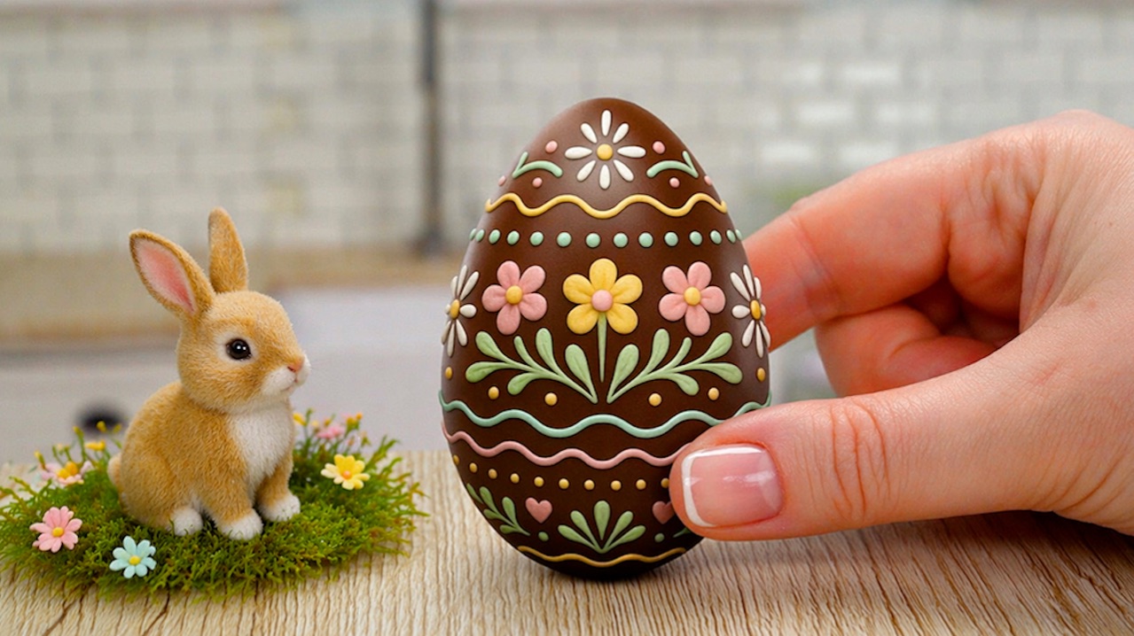 Необычный Пасхальный Мини Десерт 🥚 Шоколадный мини торт яйцо 😋 Мини Кухня