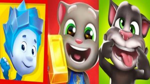 Фиксики против Говорящий Том!  Нолик против Супер Тома! кто быстрее?