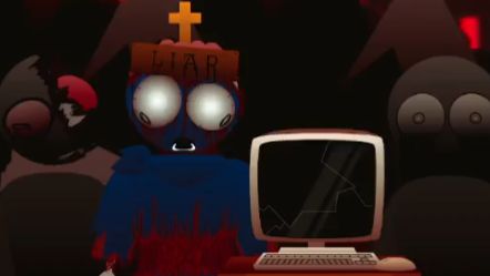 Sprunki misfitmix horror Jevin and Mr.Fun computer.