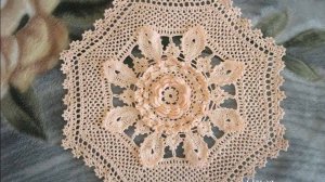 САЛФЕТКА С ОБЪЕМНЫМ ЦВЕТКОМ. ЧАСТЬ 2