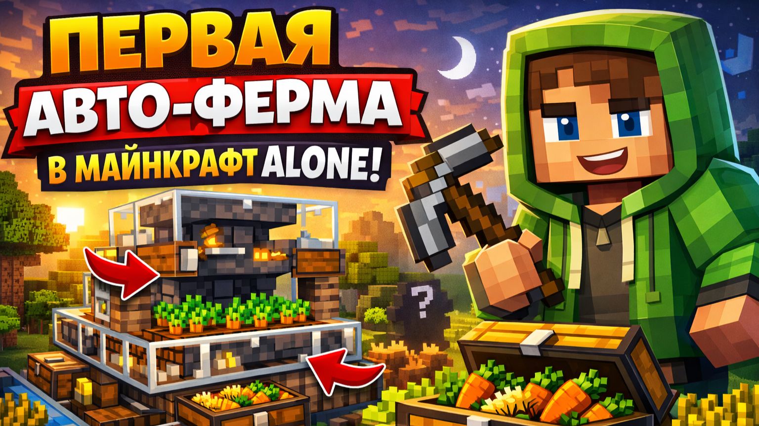 ПЕРВАЯ АВТО-ФЕРМА В МАЙНКРАФТ ALONE [get.gt]