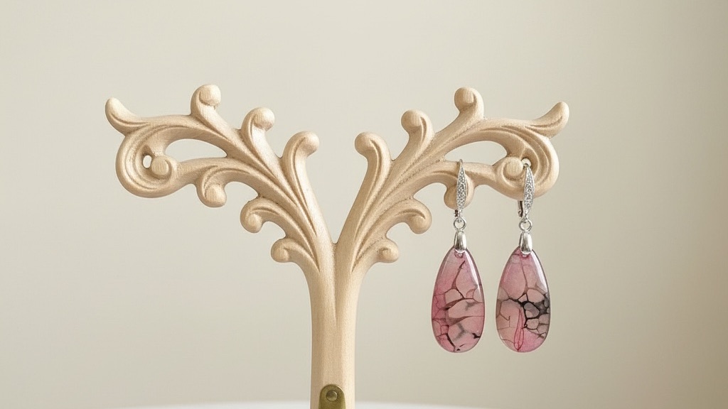 Серьги с агатом «Вены дракона»