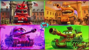 МОЛНИЯ МАКВИН ТАНК против МОНСТР ТРАКОВ — Эволюция Машин и Битва Танков 🚜⚡️