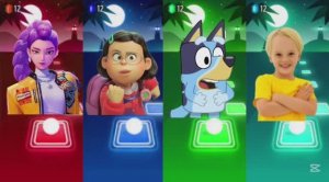 Я краснею, Блуи, Влад и Ники против К-Поп Охотников — Музыкальный Ритм