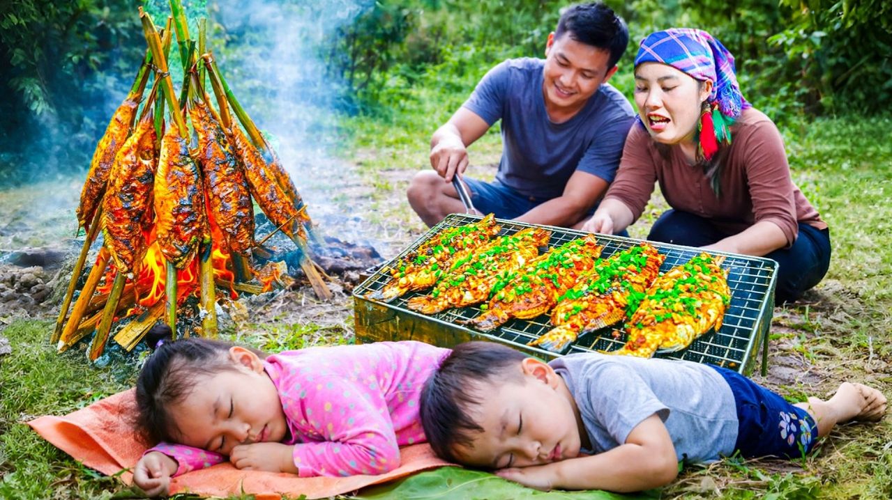 Собираю урожай чайота, ловлю гигантскую рыбу для продажи на рынке, отвожу детей в школу