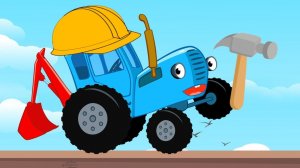 Синий трактор строит мост - Поиграйка с Егором